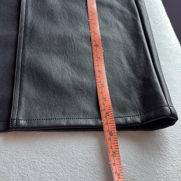 NWT RW&CO. Faux Leather Black Midi Skirt - Picture 10 of 11